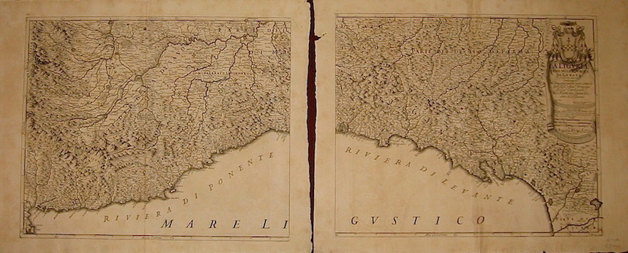 Cantelli Giacomo (1643-1695) La Liguria o Stato della Repubblica di Genova con altri Stati adiacenti... 1697 Roma 